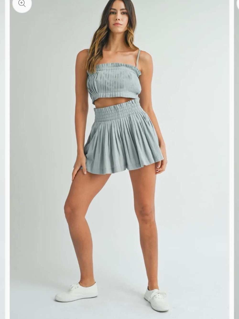 Women’s Shorts & cropped top set- Light Gray - NWT